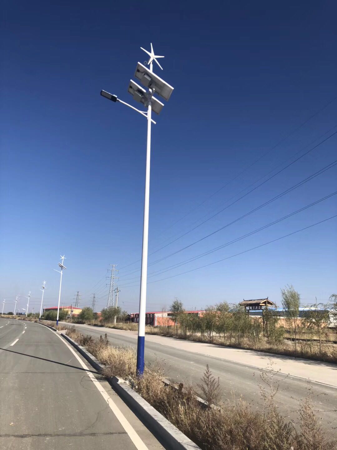 格尔木风光互补太阳能路灯安装项目